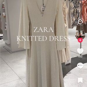 Viral ZARA Cream Knitted Dress